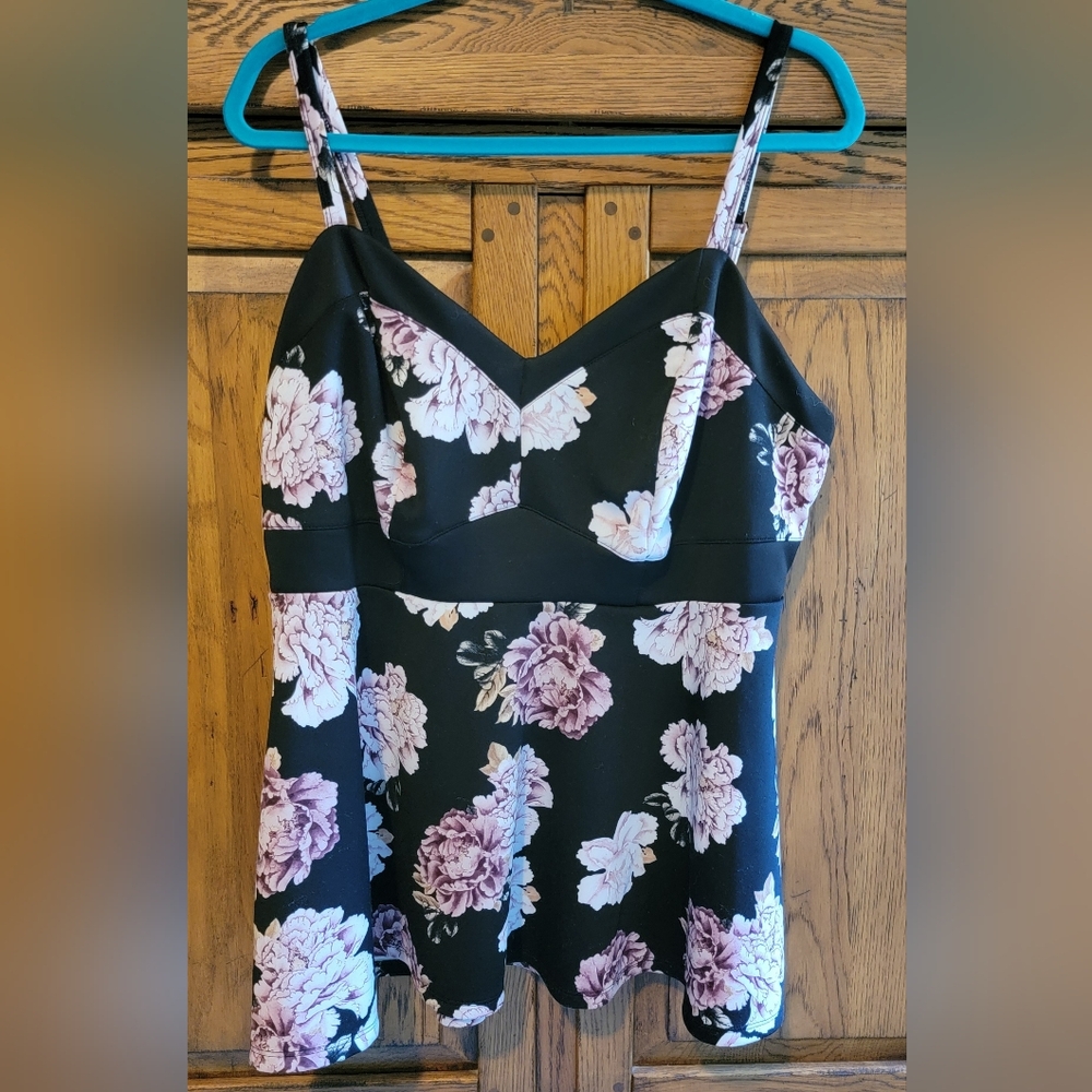 Black Peplum Cami